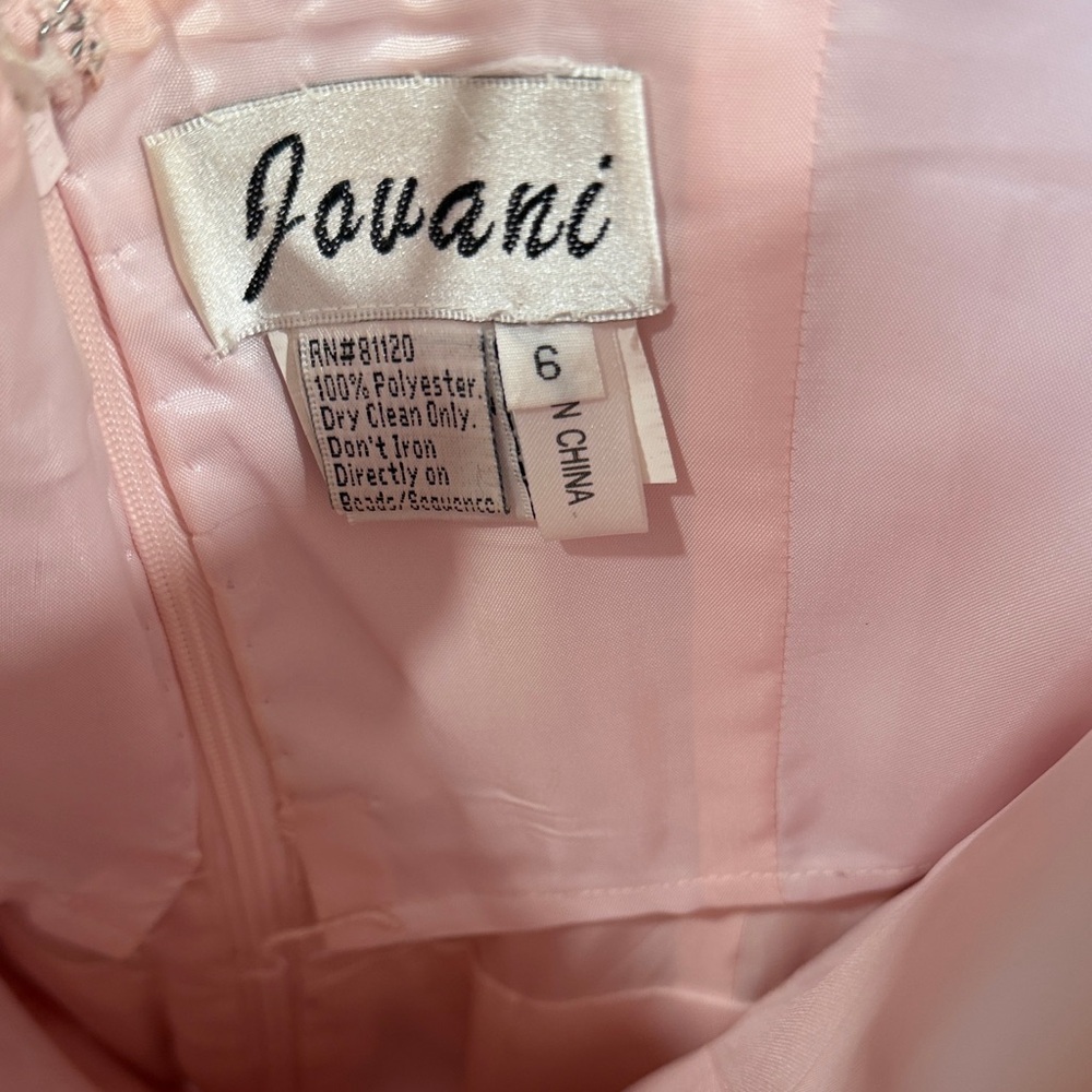 Jovani Light Pink Satin Dress - Picture 2 of 4